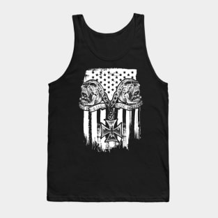 Celtic Cross American Flag Tank Top